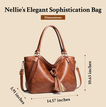 L'elegante raffinatezza di Nellie | Borsa a tracolla in pelle