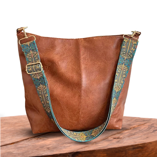 Chelsey's Vintage Charm | Borsa a tracolla in pelle