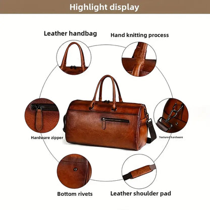 Borsa a tracolla retrò da donna in vera pelle