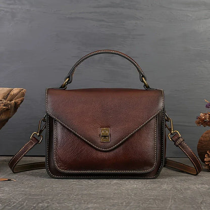 Borsa a tracolla retrò da donna in vera pelle