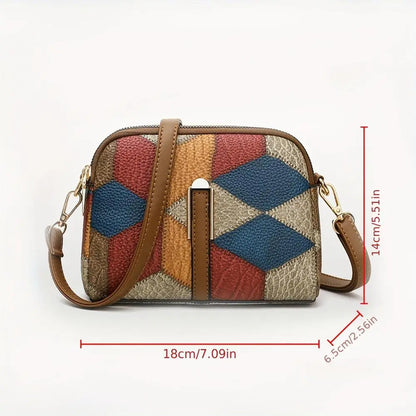 Borsa a tracolla mini Luna Patchwork