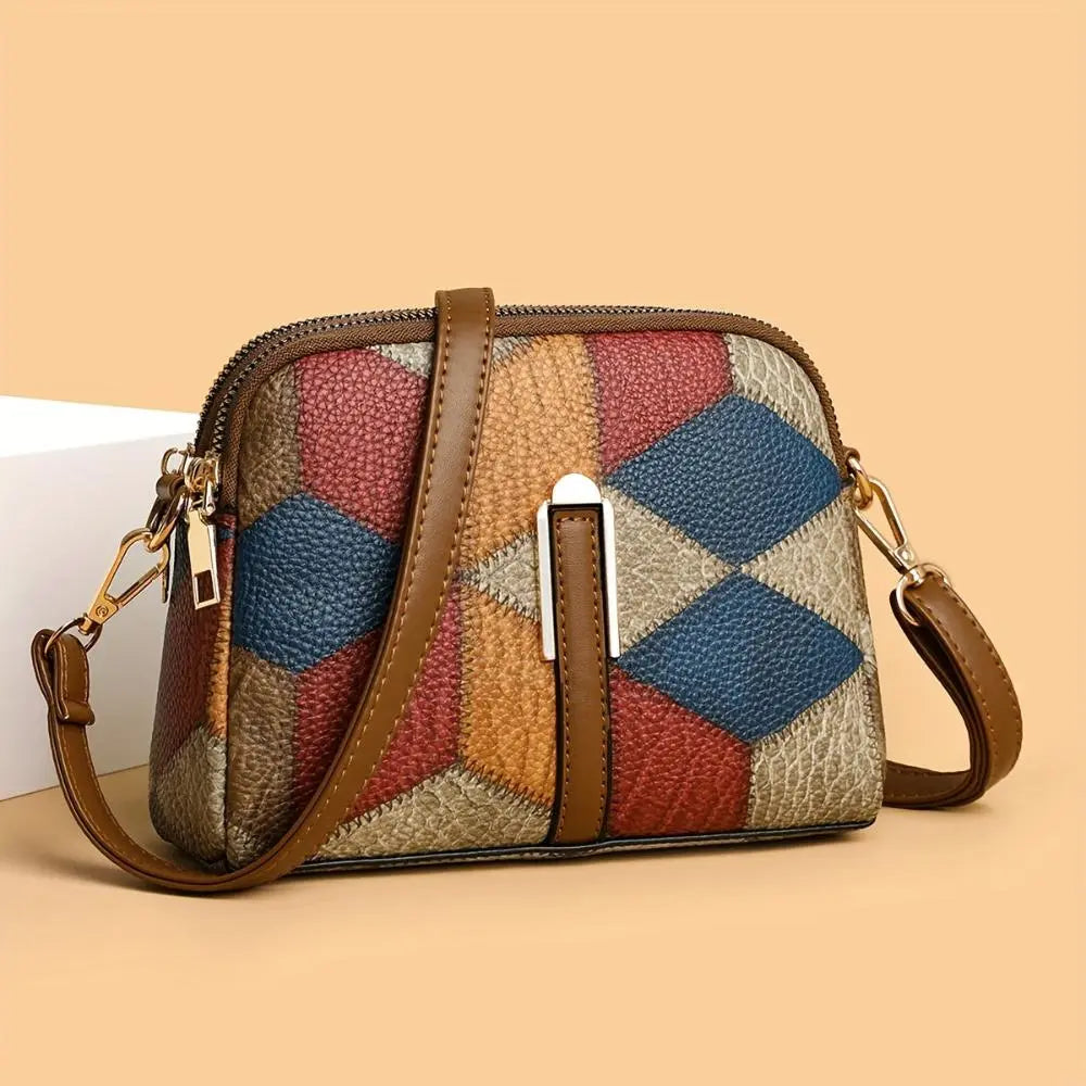 Borsa a tracolla mini Luna Patchwork