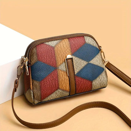 Borsa a tracolla mini Luna Patchwork