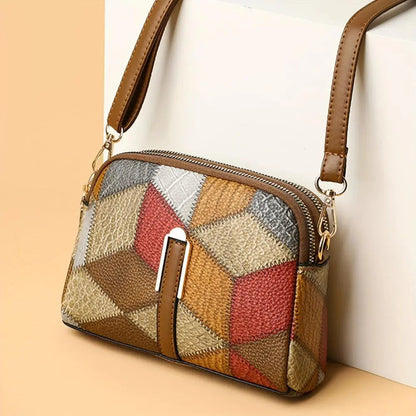 Borsa a tracolla mini Luna Patchwork