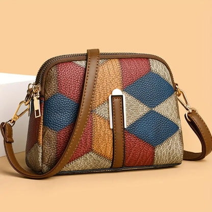 Borsa a tracolla mini Luna Patchwork