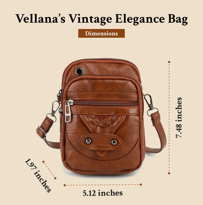 L'eleganza vintage di Vellana | Borsa a tracolla in pelle