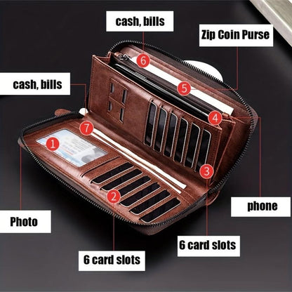 Portafoglio con cerniera RFID Holden